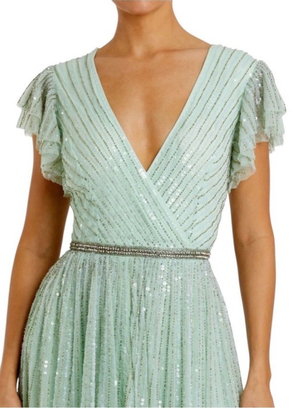 Mac Duggal 5502 Sequin Flutter Sleeve A-Line
Formal Gown Size 8 $698 - Picture 2 of 8